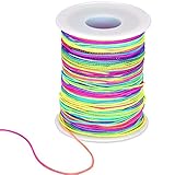 ♠ Bunt: Das Seil ist regenbogenfarben, sehr schön, geeignet für Perlen und Bastelprojekte, machen Sie Ihr Armband ganz besonders.