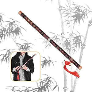 E Key Chinese Traditional Instrument Dizi Bitter Bamboo Flute with Chinese Knot for Beginners