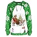 Produktbild Berimaterry Damen Tops Frauen Hoodie Frohe Weihnachten Weihnachtsmann Schneeflocke Print Kapuzenpulli Bluse