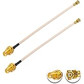 Vecys 2 Stück U.F.L1 zu SMA Female Low Loss Koaxialkabel 2" /5CM U.F.L1 RG178 RF Koaxial Pigtail Kabel für Wireless Router Mi