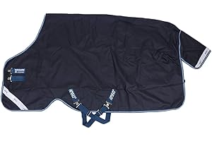 CHEJI Horseware Amigo Bravo 12 - Winterdecke oder Regendecke 160cm ohne Füllung navy/navy & white