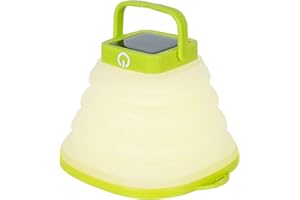 ILIKEPOW Collapsible LED Lantern Camping Light Warm White Waterproof Solar USB Rechargeable 3 Dimming Modes Flashlight for Home Camp Hiking Fishing Emergencies