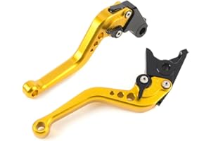 YJS Motorrad Kurz Kupplung Bremshebel CNC Verstellbare Aluminium kompatibel mit HONDA CBR600 F2,F3,F4,F4i CBR900RR CB599/CB600 Hornet CB919 VTX1300 NC700 SPL028