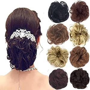 100 Remy Human Hair Bun Extensions Hair Ponytail Extension Wavy