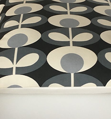 2,5 x 40,6 cm handgefertigt Orla Kiely Oval Blume Cool grau Kissenbezug - 3