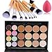 Lover Bar 20 Colour Makeup Cream Contour Kit-Camouflage Pro Concealer Palette-Professional Face Corrector-Cosmetics Foundation Contouring and Highlighter+Vegan 11pcs Make Up Brushes Set Beauty Blender