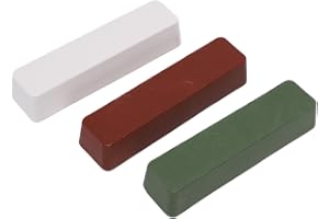 Asixxsix Putsning Polering Skärmassa Kit, 3 Delar Assorted Grit | Röd Grov, Vit Medium, Grön Fin, Vaxbaserad, Fungerar med Polerskivor, Slipmaskiner och Borrar