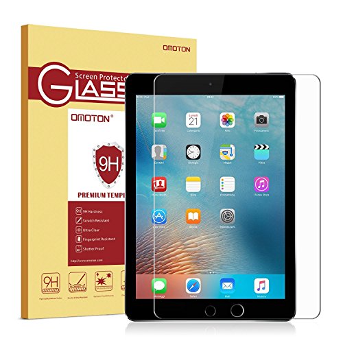 OMOTON Panzerglas Displayschutzfolie für iPad mini 4 mit [Apple Bleistift kompatibel ] [9H Härte] [Kristall-klar [kratzfest] [Luftbläschen-frei] [Lebenslage Garantie]