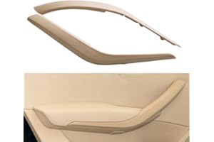 HACREYATU 1 par de cubiertas de manija de puerta interior izquierda/derecha de coche para X1 E84 2010-2016 (beige)