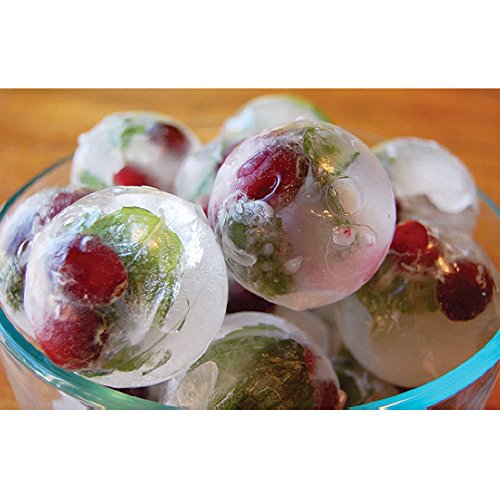 Fenrad® Silikon Eis-Maker Ice Ball Mold mit 4 X 4.5cm Durchmesser Eiswürfelform Eisform Eiskugel Eiskugelformer für Whiskey, Cocktail, Saft, Soda, Alkohol – Blau - 5