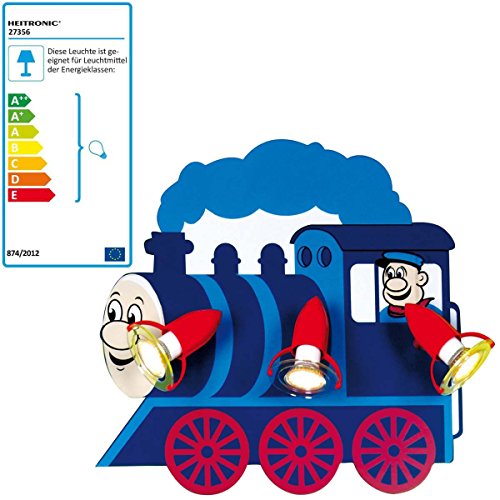 Kinder Zimmer Decken Leuchte Wand Beleuchtung Lokomotive Lampe Heitronic 27356