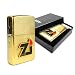 Produktbild Zippo Z1 Gebürstetem Messing mit Zinn-Flammen-Logo 60000832