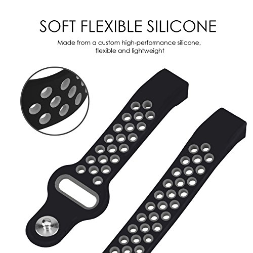 Kutop für Fitbit Alta HR Armband weiches Silikon sports Ersetzerband Silikagel Fitness verstellbares Uhrenarmband für Fitbit Alta HR - 2