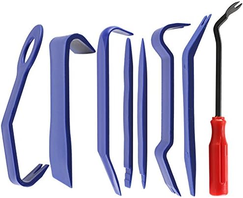 Car Radio Panel Trim Removal Tool Door Panel Audio Refit Set, Plastic Stereo Dash Installer Pry Tool,8PCS