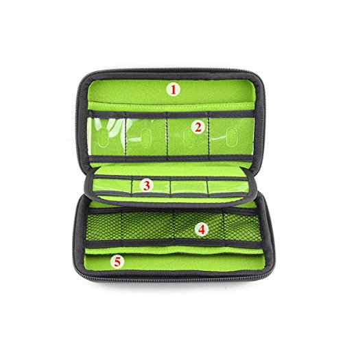 MystiTL Tragbare Festplatte Kabel und sonstiges Zubehör für Electronisches Zubehöre Organizer Case Tasche Psp Spiel Taschen Tragetasche Wasserdicht für USB Drive Shuttel - 4