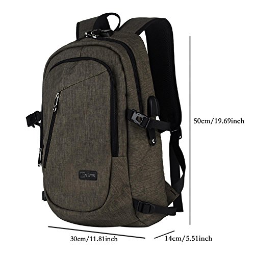 Business Laptop Rucksack Backpack  Kobwa 15 6 Inch Notebook Schulrucksack Computer Rucks  cke f  r Herren und Damen mit Anti-theft  USB Charging Port 