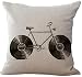 Produktbild Leinnen Baumwolle Print/Muster Fahrrad Reifen mit Form Obst Quadrat Deko mit Reißverschluss Kissenbezug für Home,Office,Sofa,Festival etc.