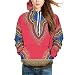 Produktbild Herren Damen Sweatshirt FORH 2in1 Oversize Kapuzenpullover Hoodie Sweater Sweatjacke Liebhaber Pullover Afrikanischen 3D Drucken Top Langarm Hoodies