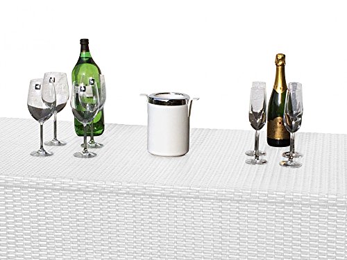 PREMIUM „Venezia“ 950 L XXL Kissenbox (es regnet nicht rein) L 146 cm x B 83 cm x H 80 cm ideal als Buffet Tisch nutzbar mit 2 x Gasdruckstoßdämpfer und eingebauter Tischplatte Farbe: Weiss - 5