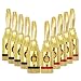 Produktbild Bananenstecker, 24 K vergoldete Stecker, Open Schraube Typ, 5 Paar