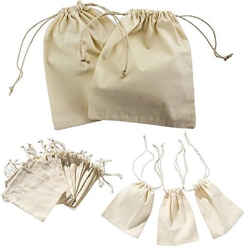 Newwestocean Set of 12 Small Gunny Bag Drawstring Bag Spice Bags Storage Bags for Sachets