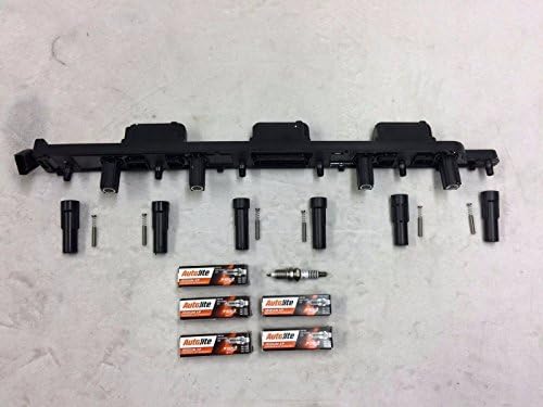 AUTOLITE NTY Ignition Coil & 6 x IRIDIUM Spark Plug Grand Cherokee WJ 4.0L 2000-2004