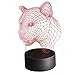Produktbild 3D 3D Deko Lampe - Farbe ändern mit Fernbedienung - USB LED - Home Dekoration, Geschenke, Kinder (Feline)