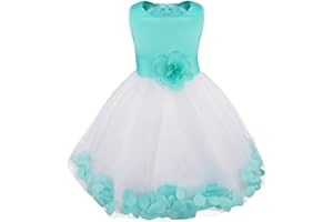 IEFIEL Vestido Princesa de Las Flores Niña Vestido de Primera Comunión Ceremonia Vestidos de Novia de Bautizo Bautismo Desfile 2-16 Años