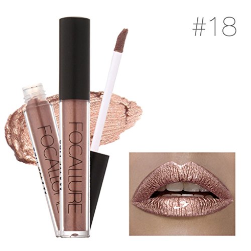 Lipstick Vovotrade FOCALLURE Neue Mode Lippenstift Kosmetik Frauen Sexy Lippen Metallic Lip Gloss_C - 2