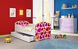 Clamaro ‚Traumland‘ Kinderbett (34 Motive + Wunschname) 70×140 oder 80×160 inkl. Matratze, Lattenrost, Bettkasten (Unterbett Schublade auf Rollen), keine scharfen Kanten und Ecken durch umlaufende ABS Kantenschutzleisten - 3