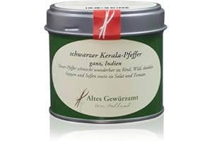 Altes Gewürzamt Pfeffer schwarz ganz Sri Lanka 80 g - Ingo Holland