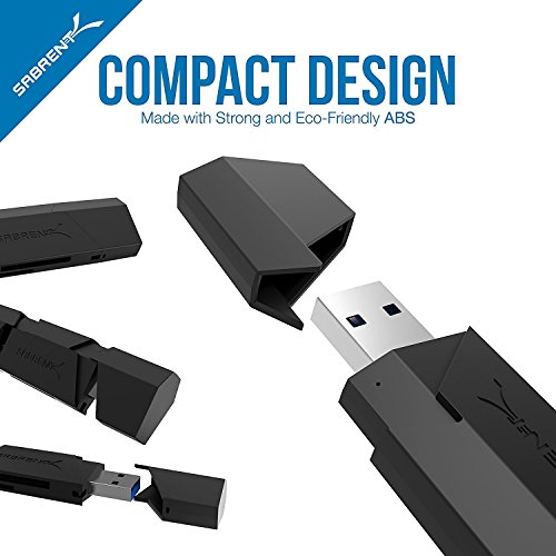 Sabrent Externe Kartenlesegeräte – 2-Schlitz Mikro USB OTG und USB 3.0 Flash-Speicher Kartenleser für Windows, Mac, Linux und allen Android-Systeme (OTG) – unterstützt SD, SDHC, SDXC, MMC / MicroSD, T-Flash [Schwarz] (CR-UMMB) - 9