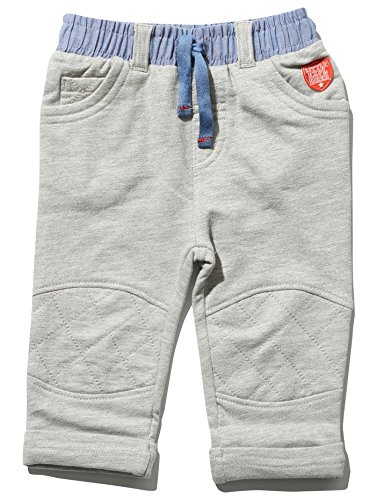 M&Co Baby Boys Casual Grey Marl Cotton Contrast Waistband Quilted Knee Jogger Trousers Grey Marl 2/3 Yr