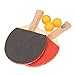 Produktbild TOPmountain Ping Pong Paddel Set - Beste Paddel zur Verbesserung Ihres Spiels für Anfänger  Kommt mit 3 Bällen.