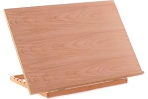 ‎DESIGN DELIGHTS ZEICHENTISCH Workstation | Buchenholz | Zeichenplatte, Zeichenbrett, Tischstaffelei für Malvorlagen bis DIN A3