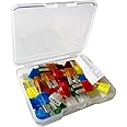Gebildet Micro2 35pcs 12V-24V Automotive Fuse Assortment Pack (Set of 35pcs Blade Fuses + Fuse Puller)5A/7.5A/10A/15A/20A/25A/30A Each for 5pcs