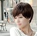 Gleader Newest Short Fashion Women DARK BROWN Cosplay Wave Party Wig