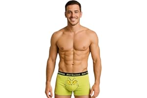 UNITED LABELS The Grinch Boxer da uomo – Mutande Retro Boxer Intimo Uomo, Verde/Grigio (confezione da 2)