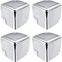 Lot De 2 Protecteurs De Coins Métal Argenté – 50x50x50 Mm – Pour Boîtes, Meubles, Coffres En Bois