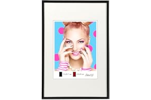 ‎KM FOTO Bilderrahmen Kunststoff Lifestyle Foto Rahmen Collage Wanddeko Poster Photo Style: Farbe: Schwarz | Format: 29,7x42 DIN A3