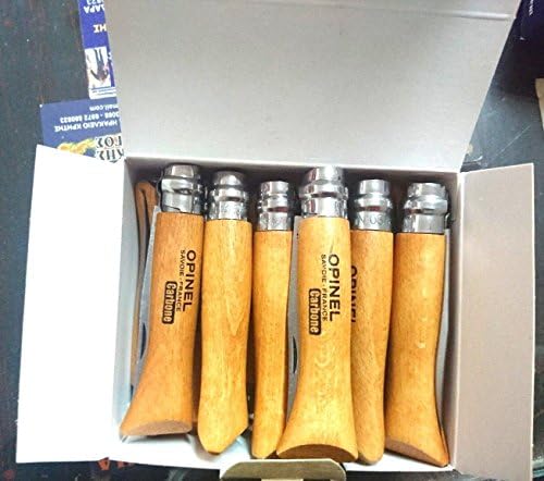 A Lot Of 12 x Opinel No. 6 Carbon Steel Folding Knife 7 cm 2.75" Wholesale Box