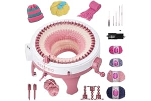 Judavry SENTRO Strickmaschine, Automatische Strickmaschine mit 48 Nadeln und Reihenzähler, Intelligenter Webstuhl für Erwachsene/Kinder, Heimwerken, Schal, Mütze, Socken, handgefertigte Geschenke