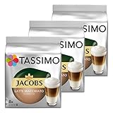  Tassimo Jacobs Latte Macchiato Classico, Kaffee, Milchkaffee, Kapsel, 48 T-Discs (24 Portionen)