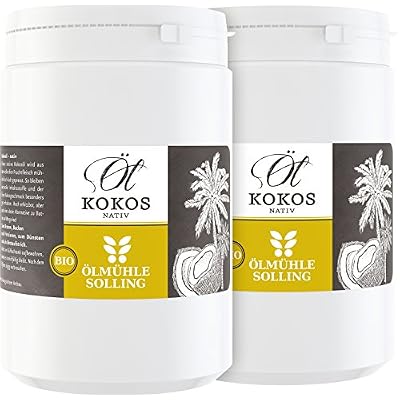 Ölmühle Solling Bio Kokosöl nativ kaltgepresst- PE im Set 2x1000ml - Spar-Paket