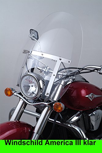 Puig Screen 1129W1155 Puig 1129W1155 Chopperscheibe AME III Hyosung GV 125 Aquila (GV125) klar WS Set Kit