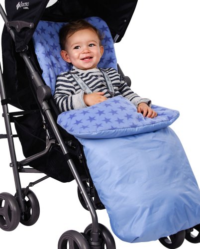 Red Kite Home Cosy Toes Stroller Fleece, Blue Stars