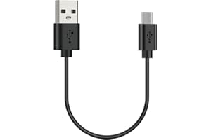 Geekria Cavo di ricarica corto per cuffie micro USB, compatibile con caricabatterie Audio-Technica ATH-SR30BT ATH-SR6BT ATH-G1WL ATH-DSR7BT, cavo di ricarica da USB a Micro-USB (1 ft/25 cm)