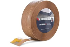 HOLZBRINK Plinthe Souple Autoadhésive Chêne Clair Plinthe pliable, 32x23 mm, 5 m