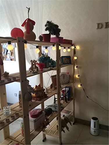 ERGEOB 10er LED Kugel Lichterkette warmweiß Edison-Glühbirne Lichterketten Batterie Betrieben - 4