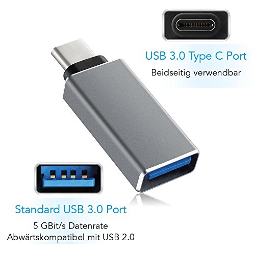 Starterkit - MacBook Pro 13   2016   2017 Modell  - Hardcase  matt    2 x USB-C Adapter  Gray 